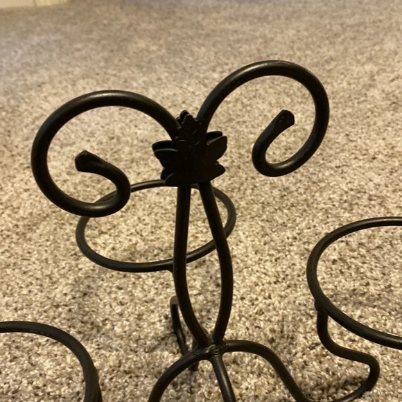 LONGABERGER Wrought Iron 4 Dessert Bowl Caddy, EUC - Picture 2 of 4